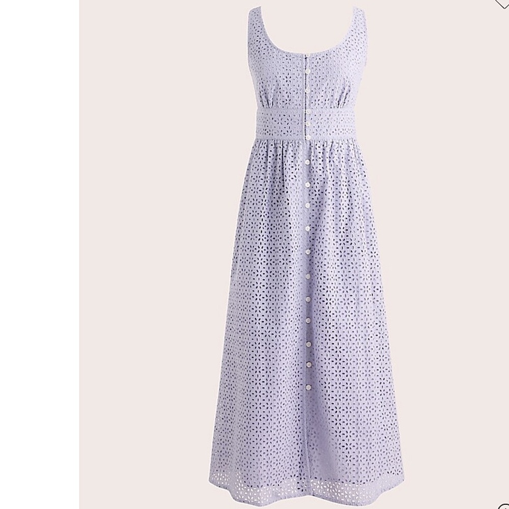 J. Crew Button-front eyelet dress in Peri Shadow Size 6